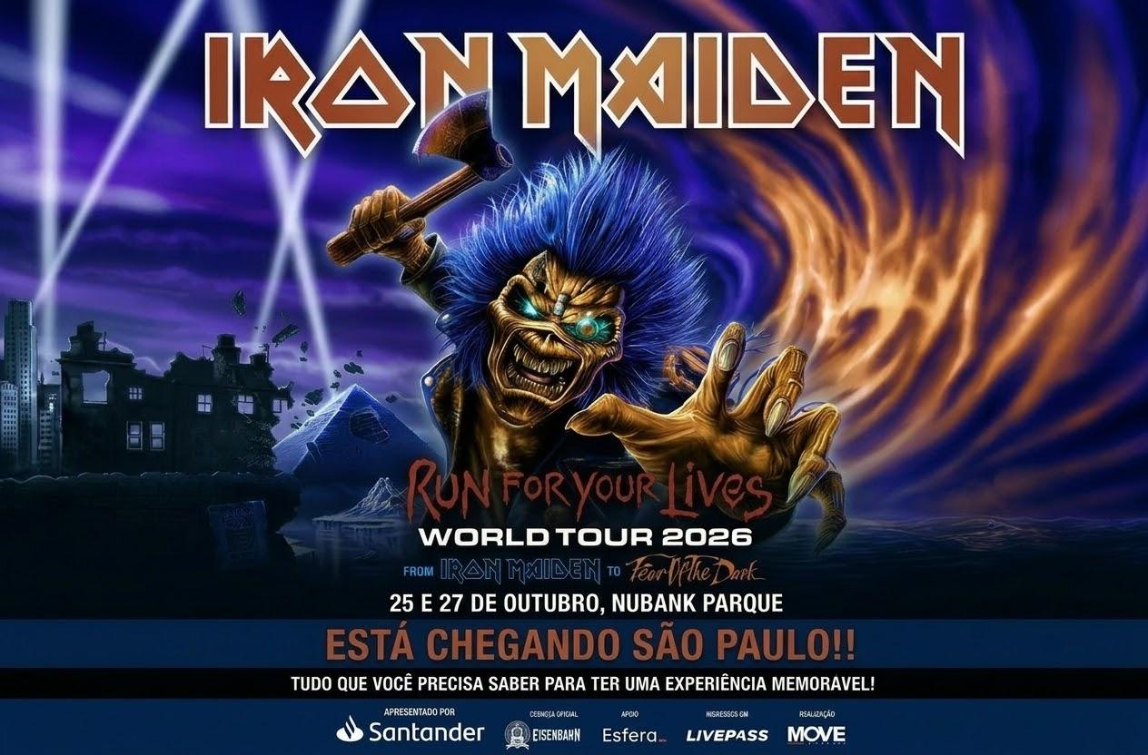 O IRON MAIDEN ESTÁ DE VOLTA AO BRASIL!