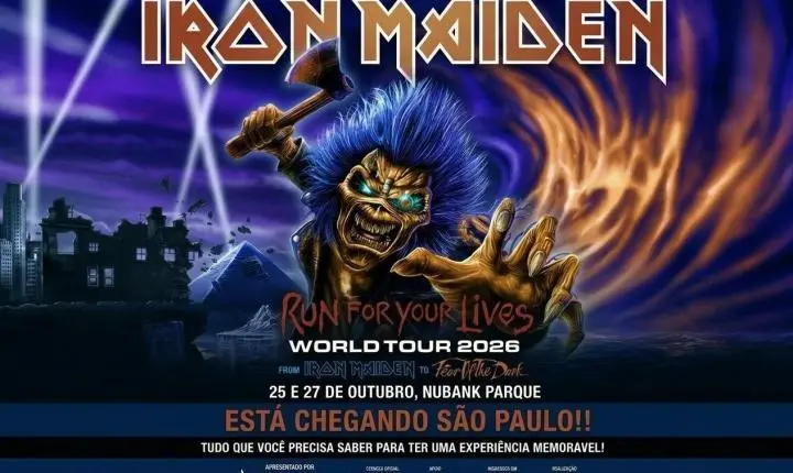 O IRON MAIDEN ESTÁ DE VOLTA AO BRASIL!
